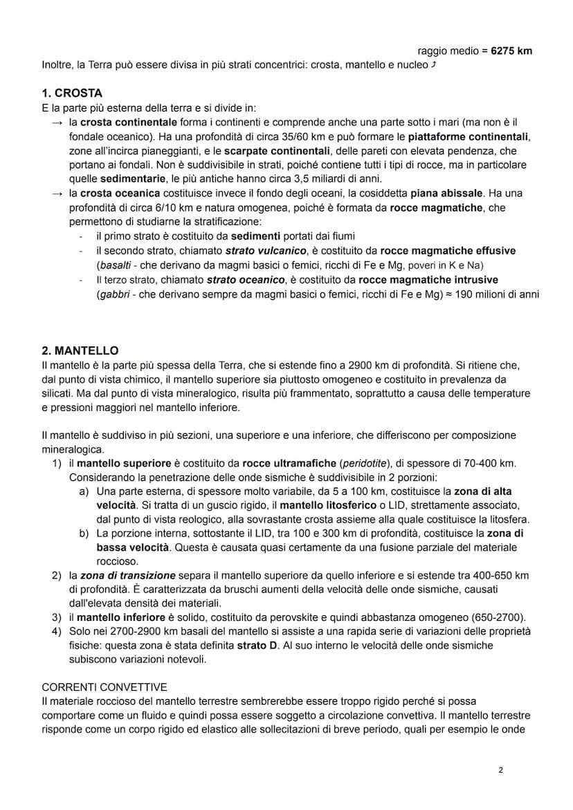 Struttura della Terra
Generalmente, i pianeti rocciosi hanno struttura di base simile tra loro, ma determinare la composizione
e le propriet