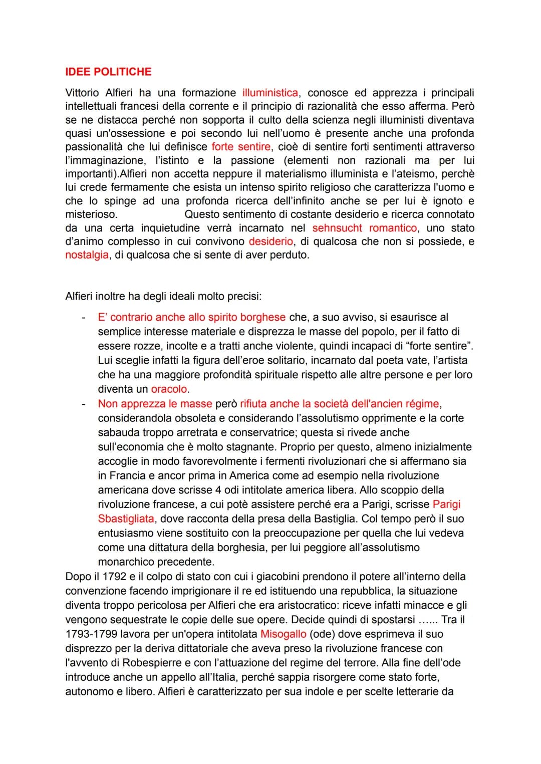 VITTORIO ALFIERI
Vittorio Alfieri fu un autore dalla personalità piuttosto eccentrica, particolare, che
nasce ad Asti nel 1749, in quello ch
