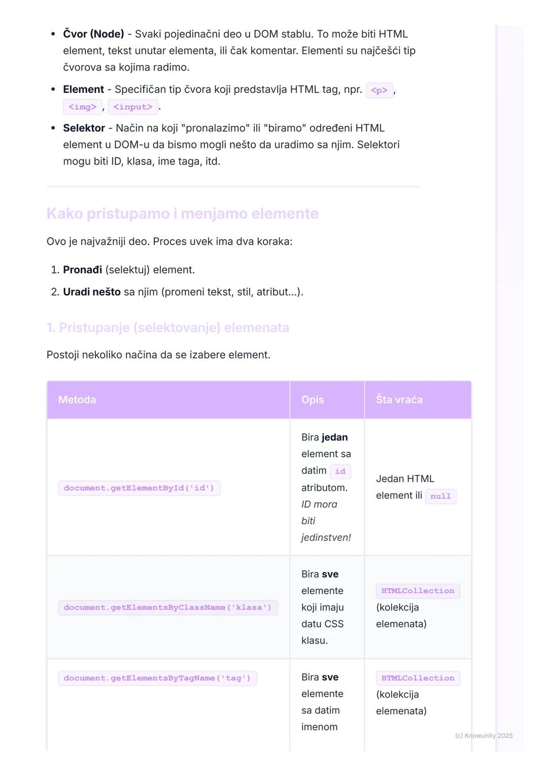 # JavaScript - manipulacija
DOM-om

Uvod u DOM i zašto je važan

JavaScript nam omogućava da veb stranice budu interaktivne. Da bi to
mogao 