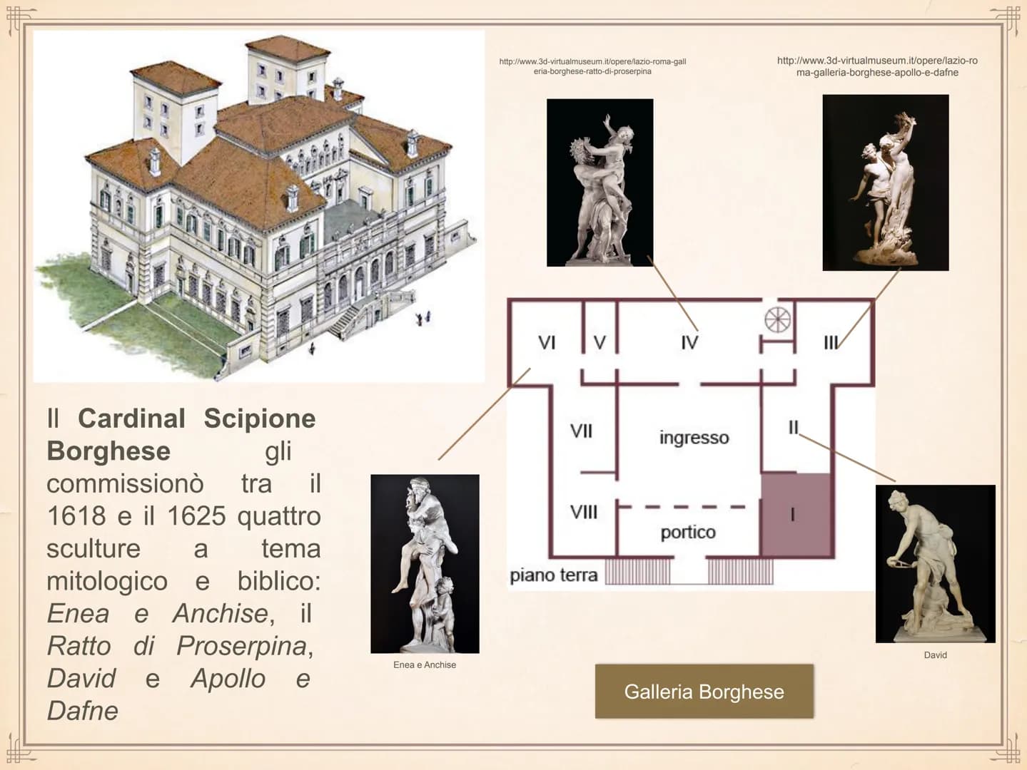 IL BAROCCO
Gian Lorenzo Bernini ●
●
●
Nasce a Napoli nel 1598 dallo scultore
fiorentino Pietro Bernini
Si trasferì a Roma con il padre nel 1