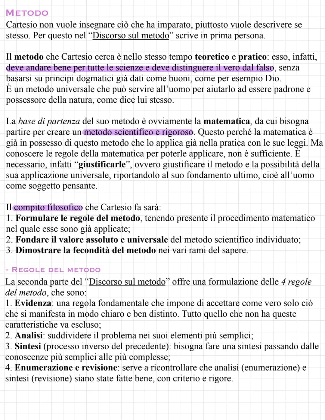 Cartesio
Appartiene alla filosofia del seicento e del settecento, periodo di grande fermento
dovuto appunto anche alla rivoluzione scientifi