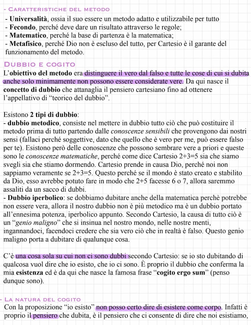 Cartesio
Appartiene alla filosofia del seicento e del settecento, periodo di grande fermento
dovuto appunto anche alla rivoluzione scientifi