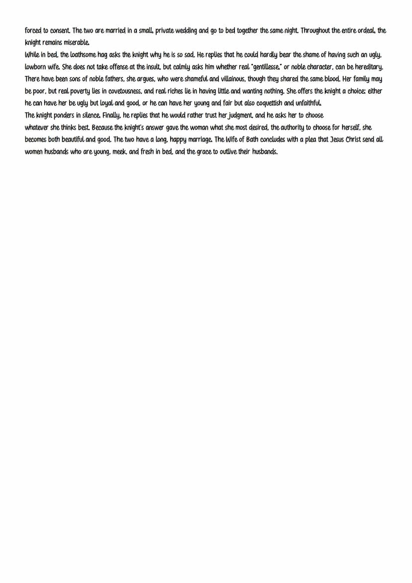 The Wife of Bath
The Wife of Bath is a stubborn and a strong-willed woman named "Alisoun" and she is a widow, and she sells cloths. This cha