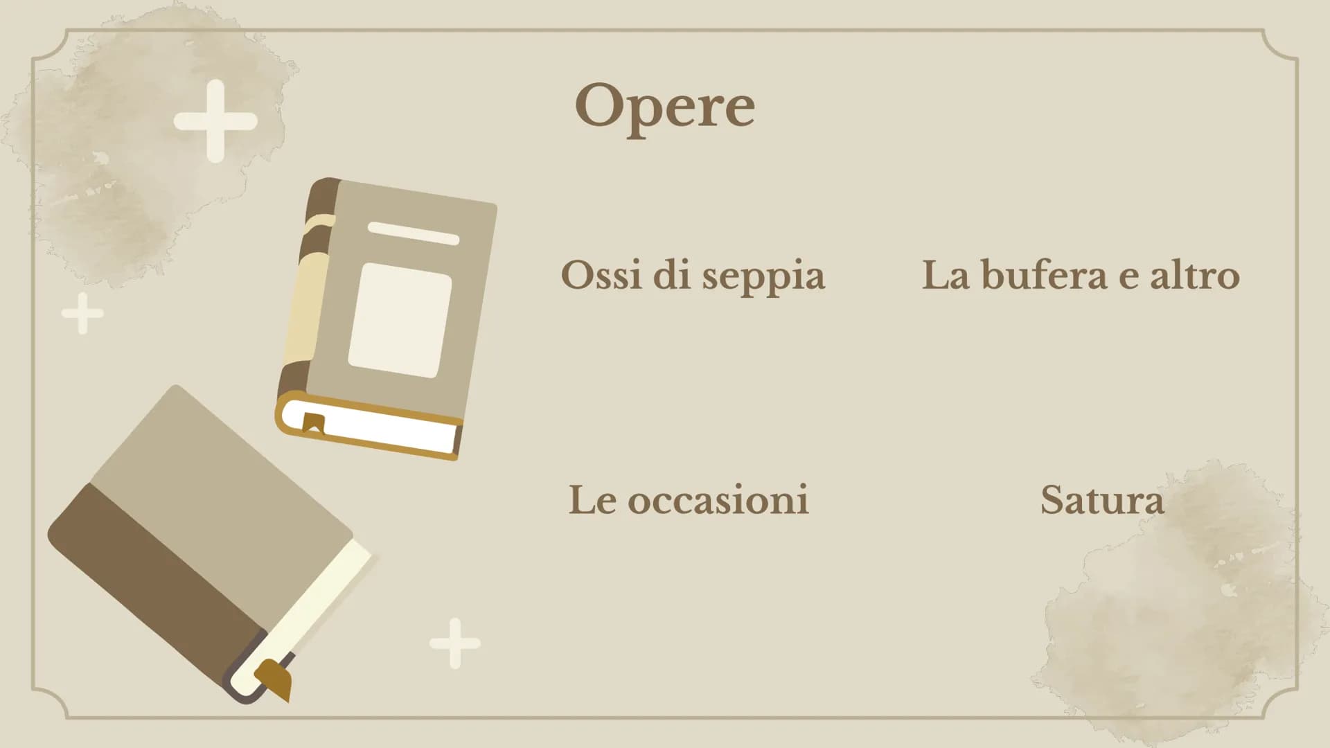 +
+
Letteratura:
vita, opere e
pensiero Autori
01. Giuseppe Ungaretti
02. Eugenio Montale
03. Umberto Saba
04. Salvatore Quasimodo 01
Giusep