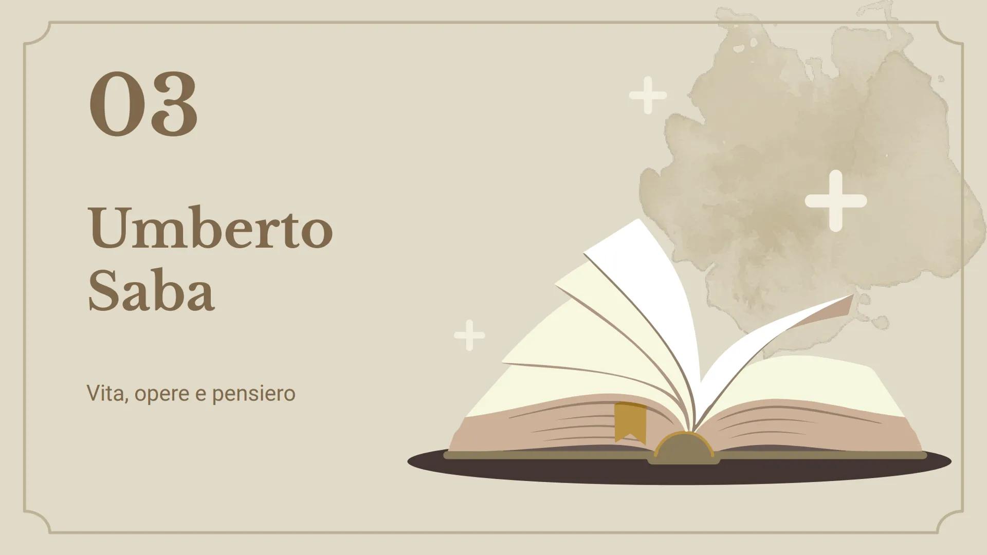 +
+
Letteratura:
vita, opere e
pensiero Autori
01. Giuseppe Ungaretti
02. Eugenio Montale
03. Umberto Saba
04. Salvatore Quasimodo 01
Giusep