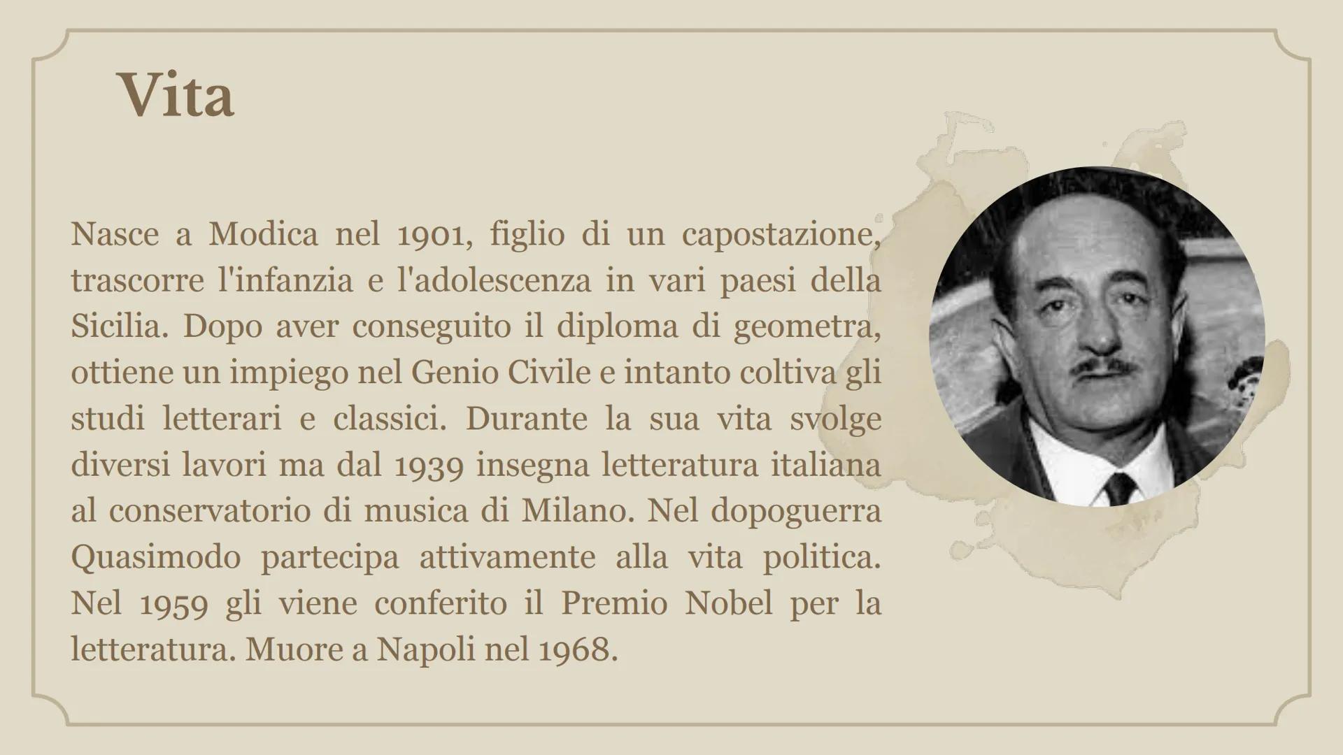 +
+
Letteratura:
vita, opere e
pensiero Autori
01. Giuseppe Ungaretti
02. Eugenio Montale
03. Umberto Saba
04. Salvatore Quasimodo 01
Giusep