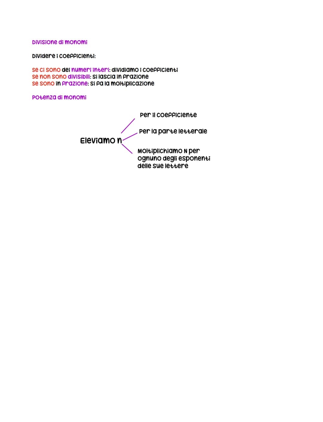 Monomi
I monomi sono delle espressioni letterali in cui compaiono solo moltiplicazioni fra numeri
e potenze di lettere con numeri naturali
p