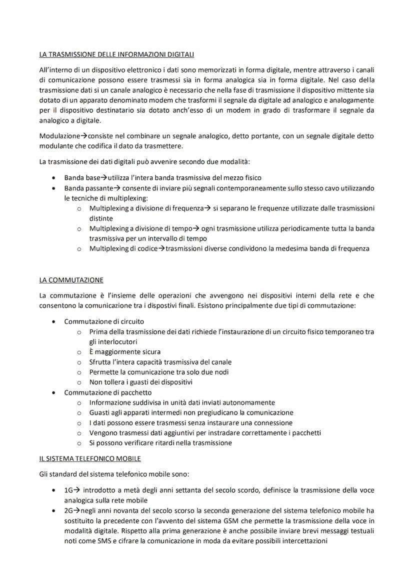 PRINCIPI DI COMUNICAZIONE TRA DISPOSITIVI
I componenti della comunicazione sono:
●
●
●
●
●
LA COMUNICAZIONE ATTRAVERSO LA RETE
●
Le modalità