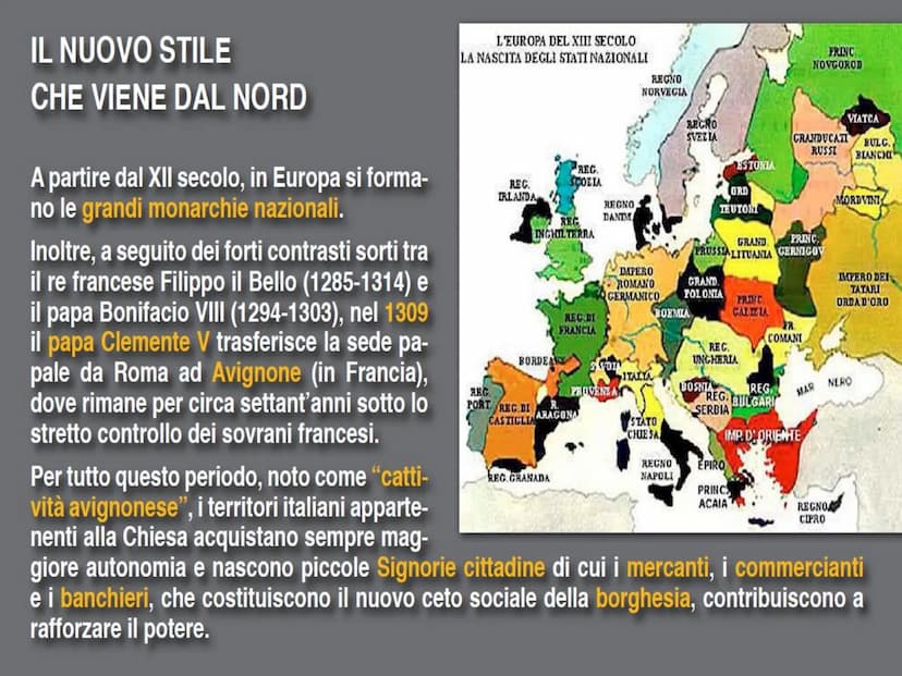 
<h2 id="ilnuovostilechevienedalnord">IL NUOVO STILE CHE VIENE DAL NORD</h2>
<p>A partire dal XII secolo, in Europa si formano le grandi mon