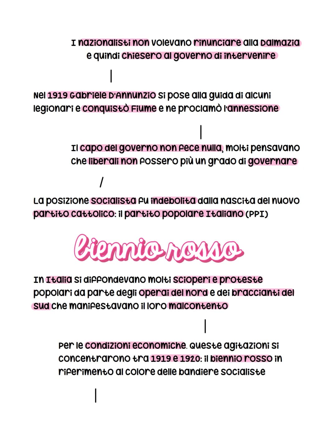 crisi e malcontento Italia
Alla fine della prima guerra mondiale gli italiani scoprirono
che pace non significava il benessere sperato
I
Il 