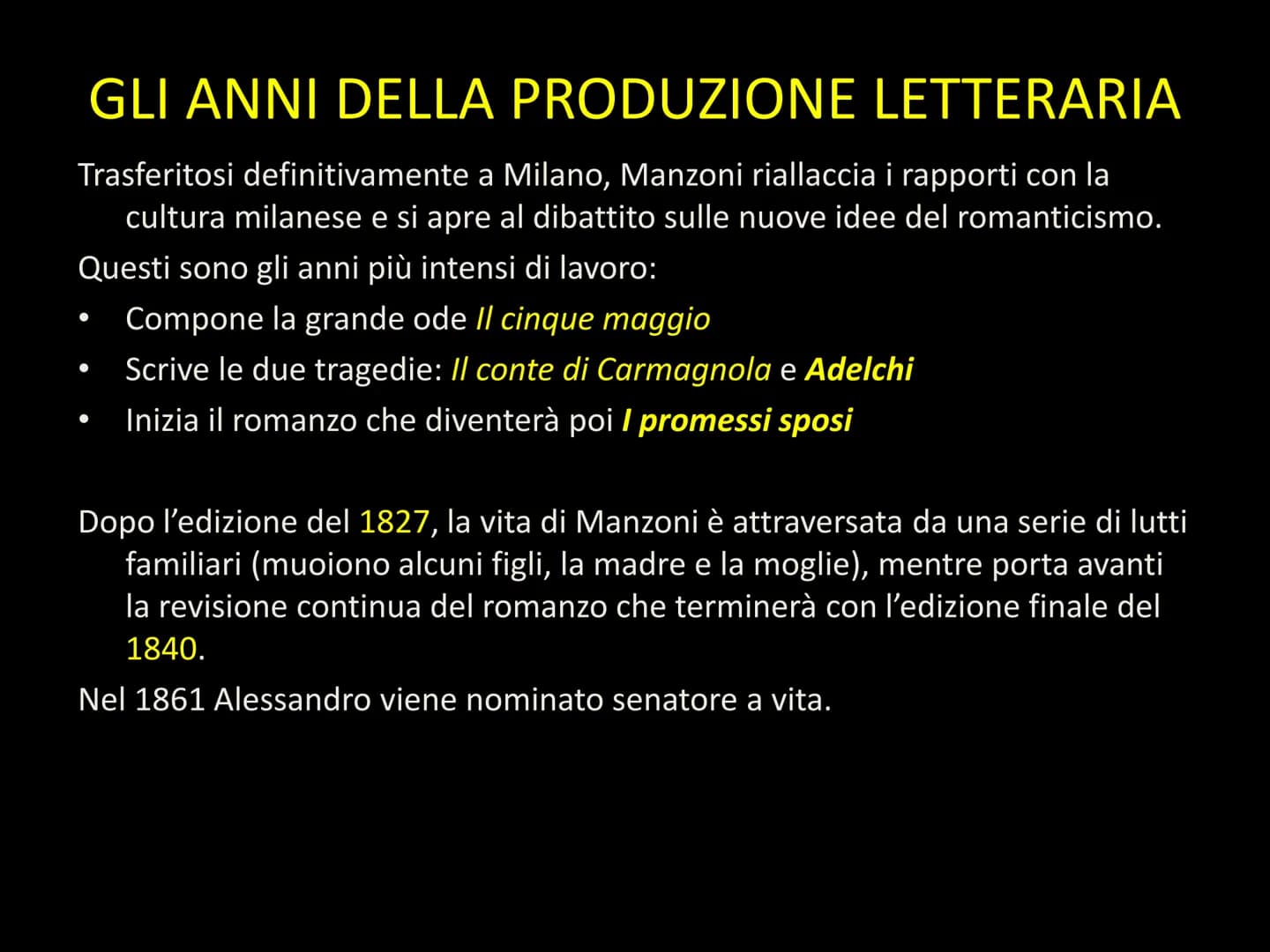  ALESSANDRO MANZONI
1785-1873
Figlio di Giulia Beccaria (figlia di Cesare Beccaria e sposa di Pietro
Manzoni) e probabilmente di Giovanni Ve