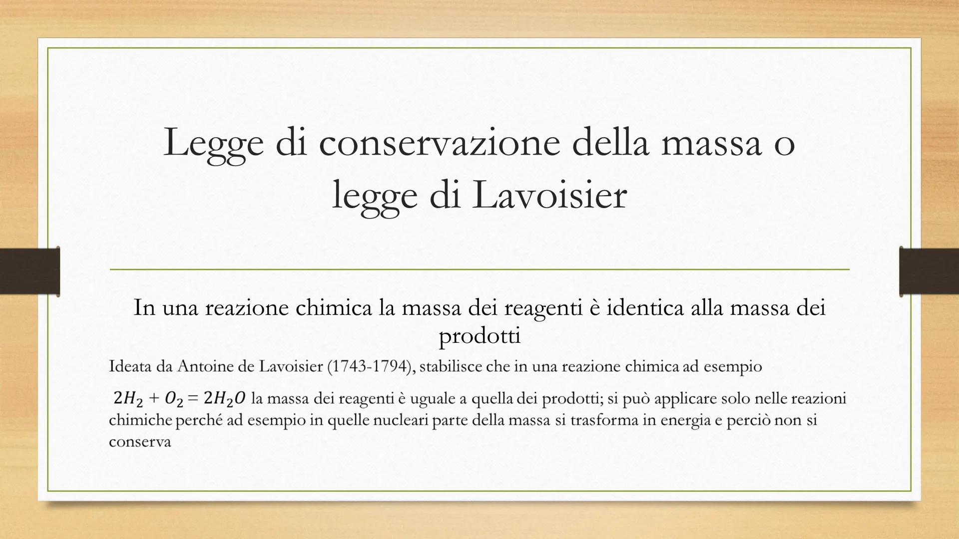 # Le leggi ponderali della
# chimica Cosa sono?

Le leggi ponderali della chimica sono 3 e hanno a che fare con
la massa; su di esse si basa