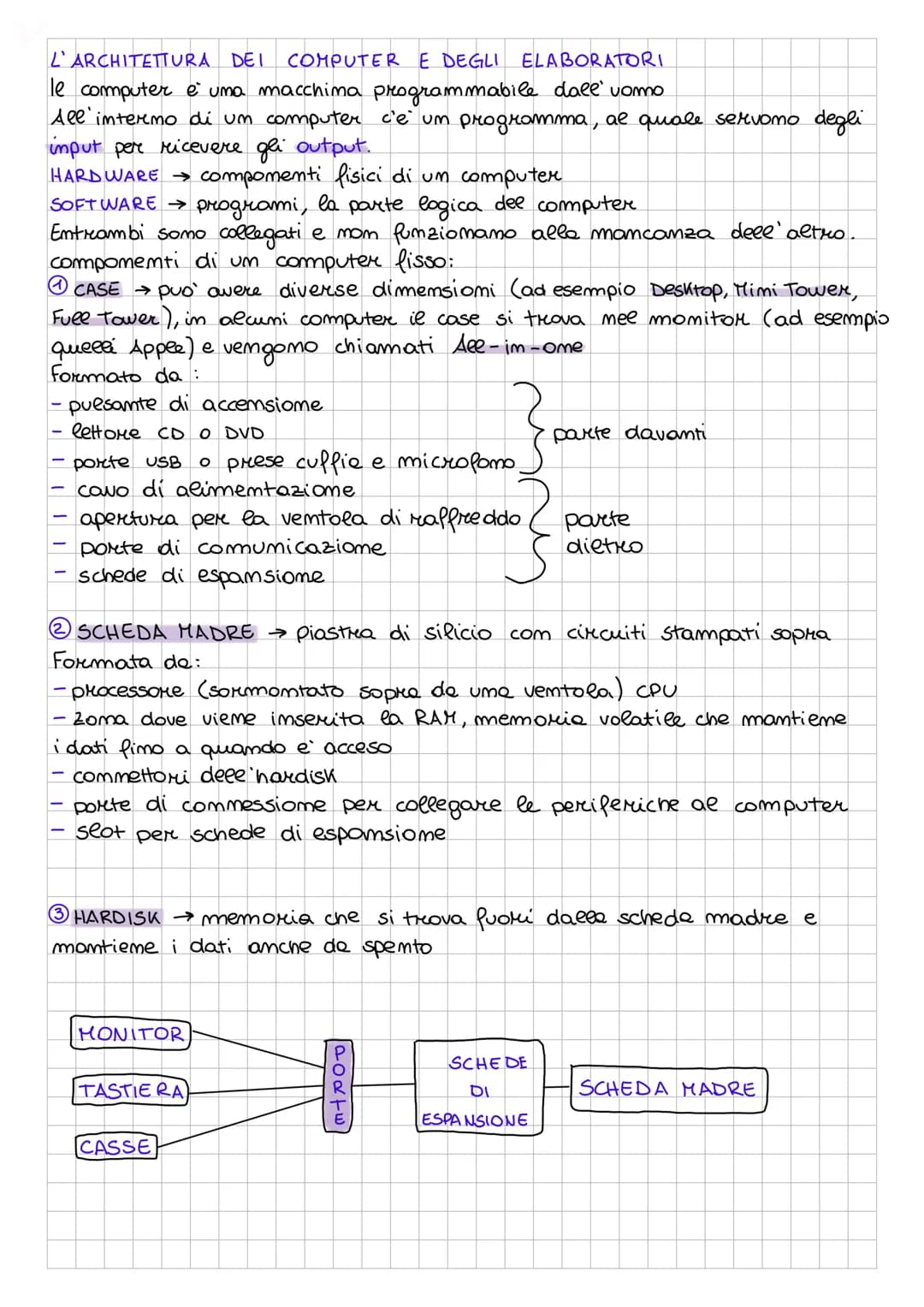 
<p>Un computer è una macchina programmabile dall'uomo. All'interno di un computer c'è un programma al quale servono degli input per ricever