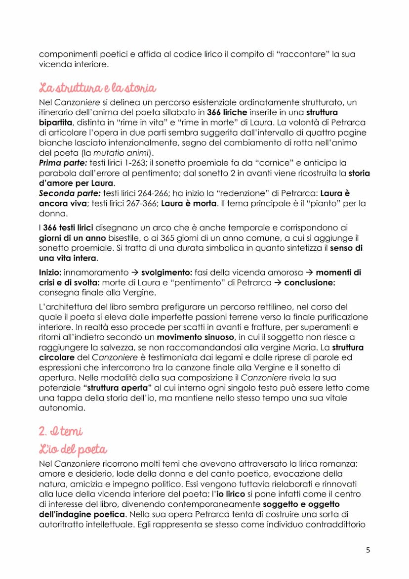 Petrarca
1. La vita
Gli studi e la formazione
Francesco Petrarca nasce ad Arezzo nel 1304. É il figlio di Ser Petracco, un notaio
fiorentino
