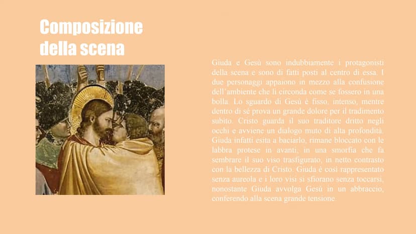 Il bacio di Giuda AUTORE: Giotto di Bondone
DATAZIONE: circa 1303-1305
TITOLO: Il bacio di Giuda
COLLOCAZIONE:
Cappella degli Scrovegni a
Pa