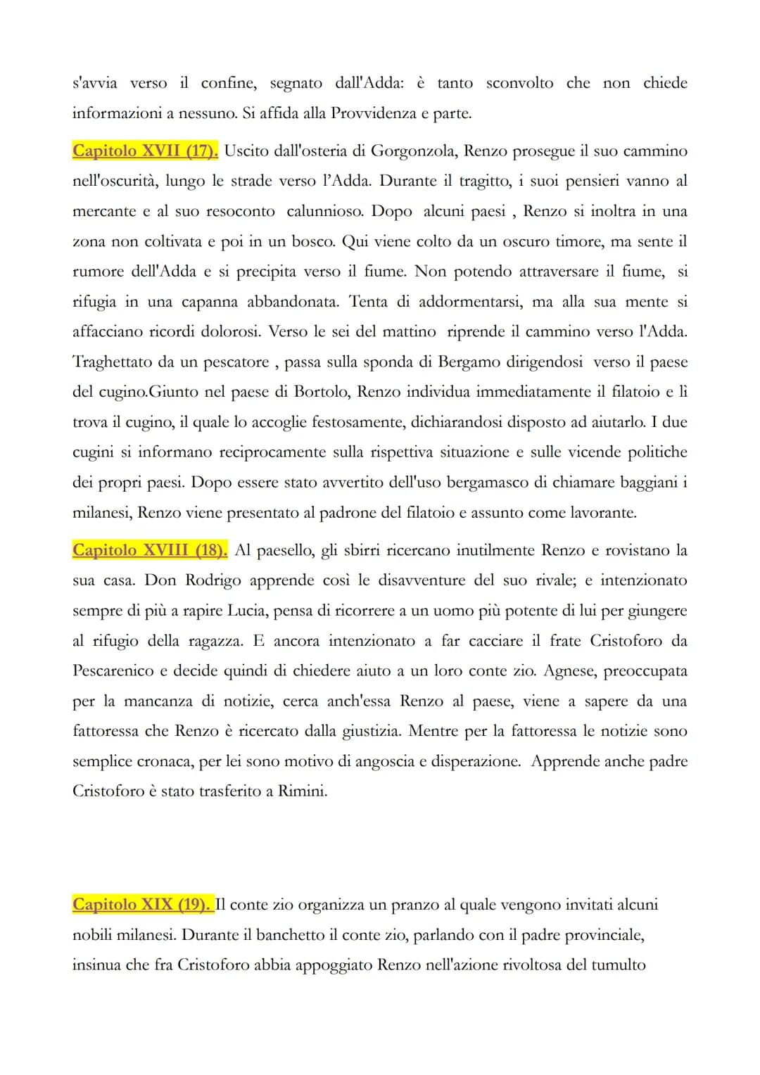 I PROMESSI SPOSI
(riassunti capitolo per capitolo)
Capitolo I (1). Una sera del mese di novembre 1628, su una stradina lungo la sponda
del l