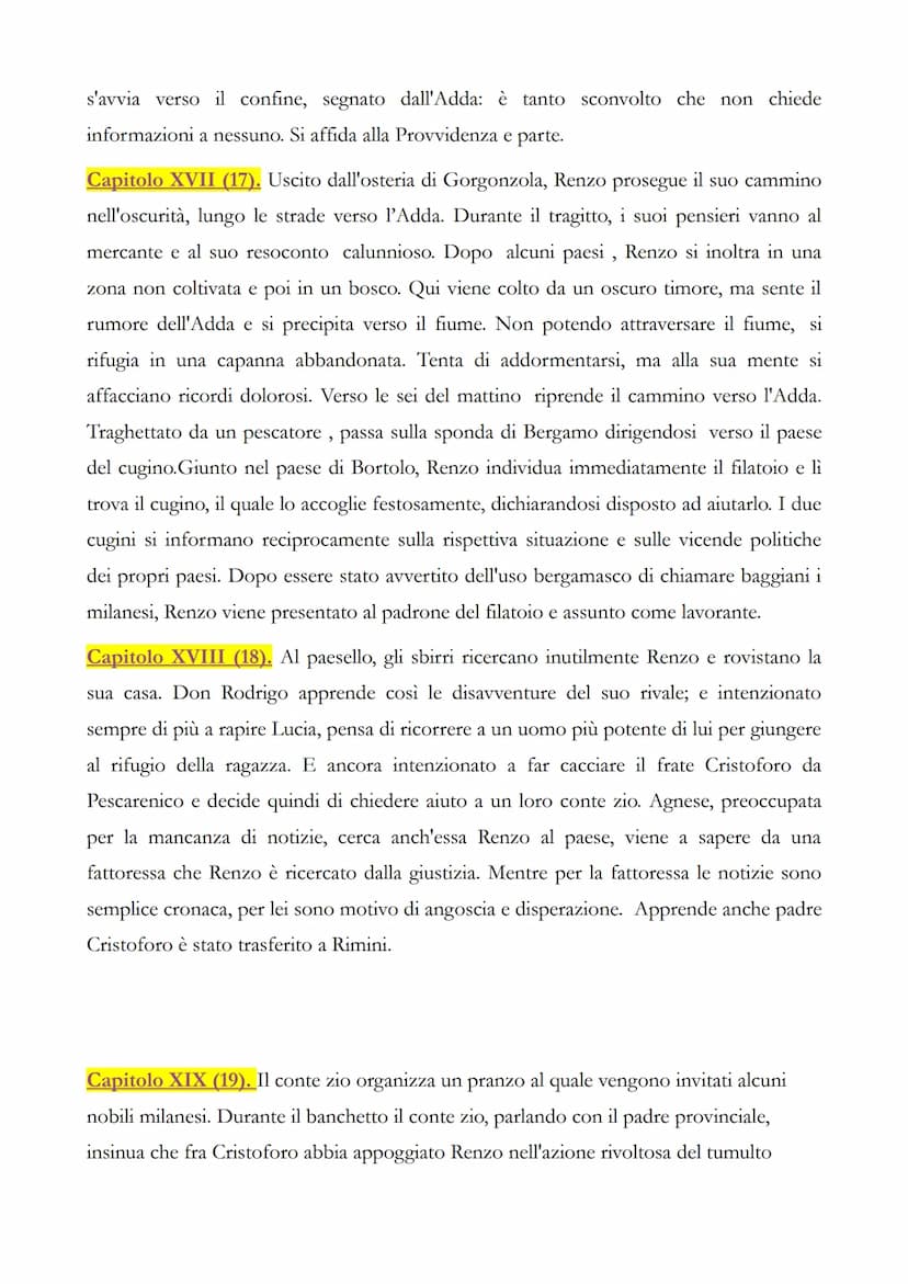 I PROMESSI SPOSI
(riassunti capitolo per capitolo)
Capitolo I (1). Una sera del mese di novembre 1628, su una stradina lungo la sponda
del l