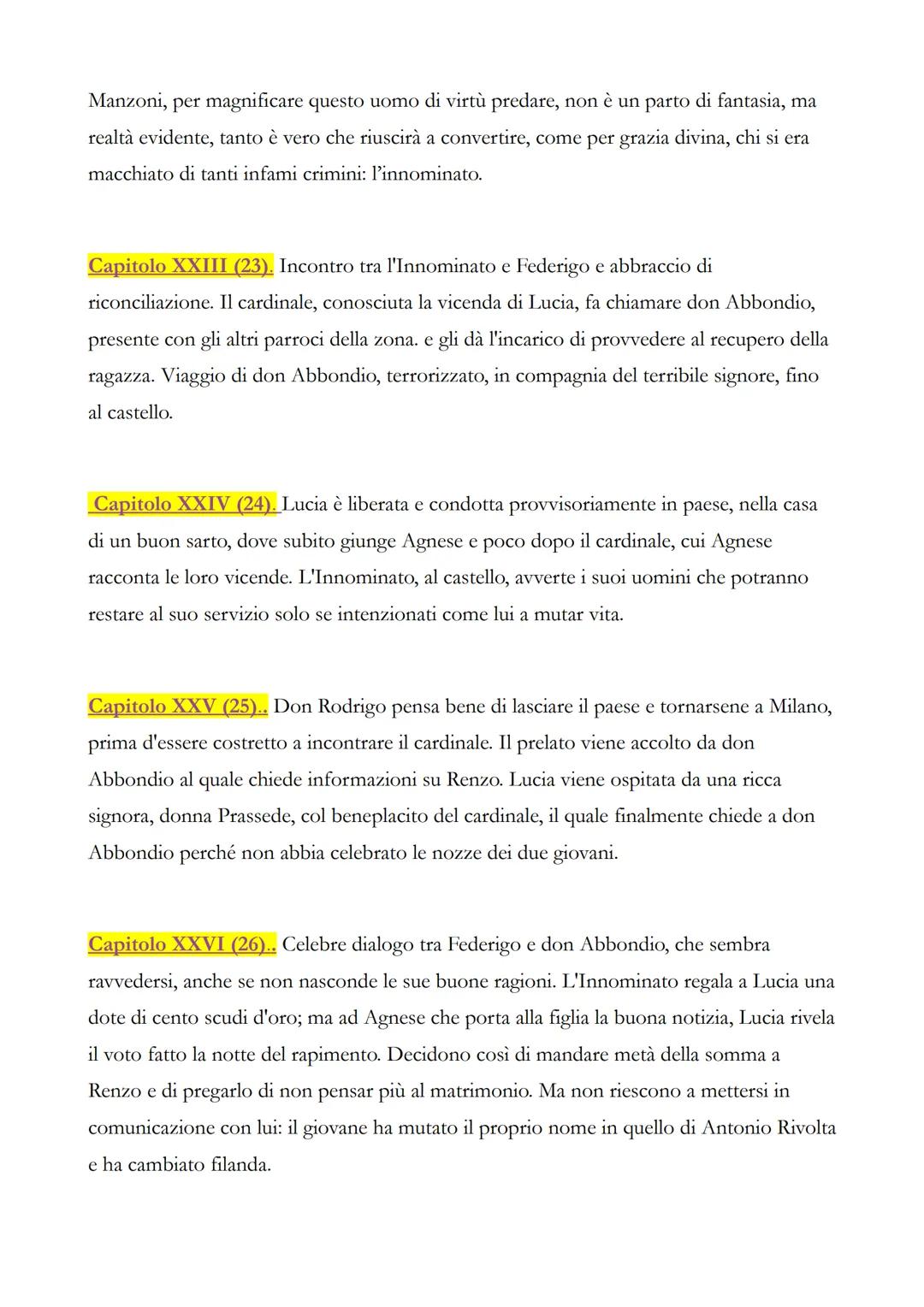 I PROMESSI SPOSI
(riassunti capitolo per capitolo)
Capitolo I (1). Una sera del mese di novembre 1628, su una stradina lungo la sponda
del l