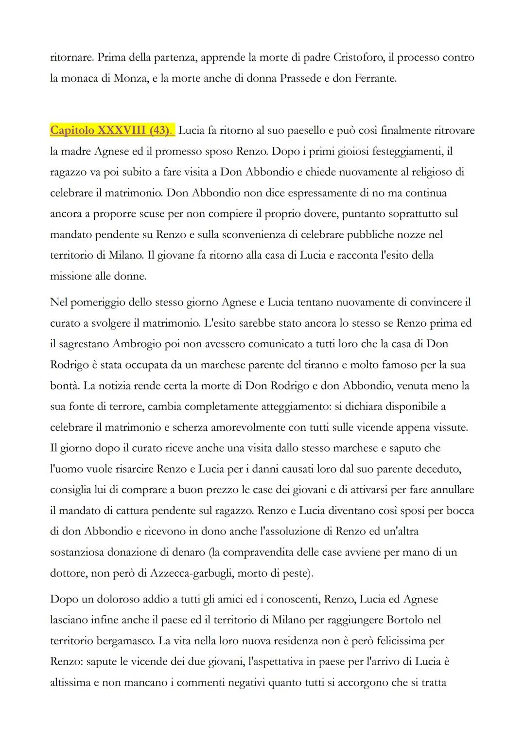 I PROMESSI SPOSI
(riassunti capitolo per capitolo)
Capitolo I (1). Una sera del mese di novembre 1628, su una stradina lungo la sponda
del l