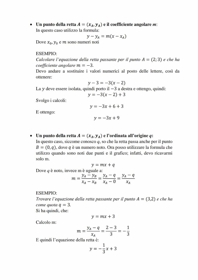 LE RETTE
Equazione generica in forma esplicita di una retta:
y = mx + q
Che cos'è m (il coefficiente della x)?
m rappresenta la pendenza del