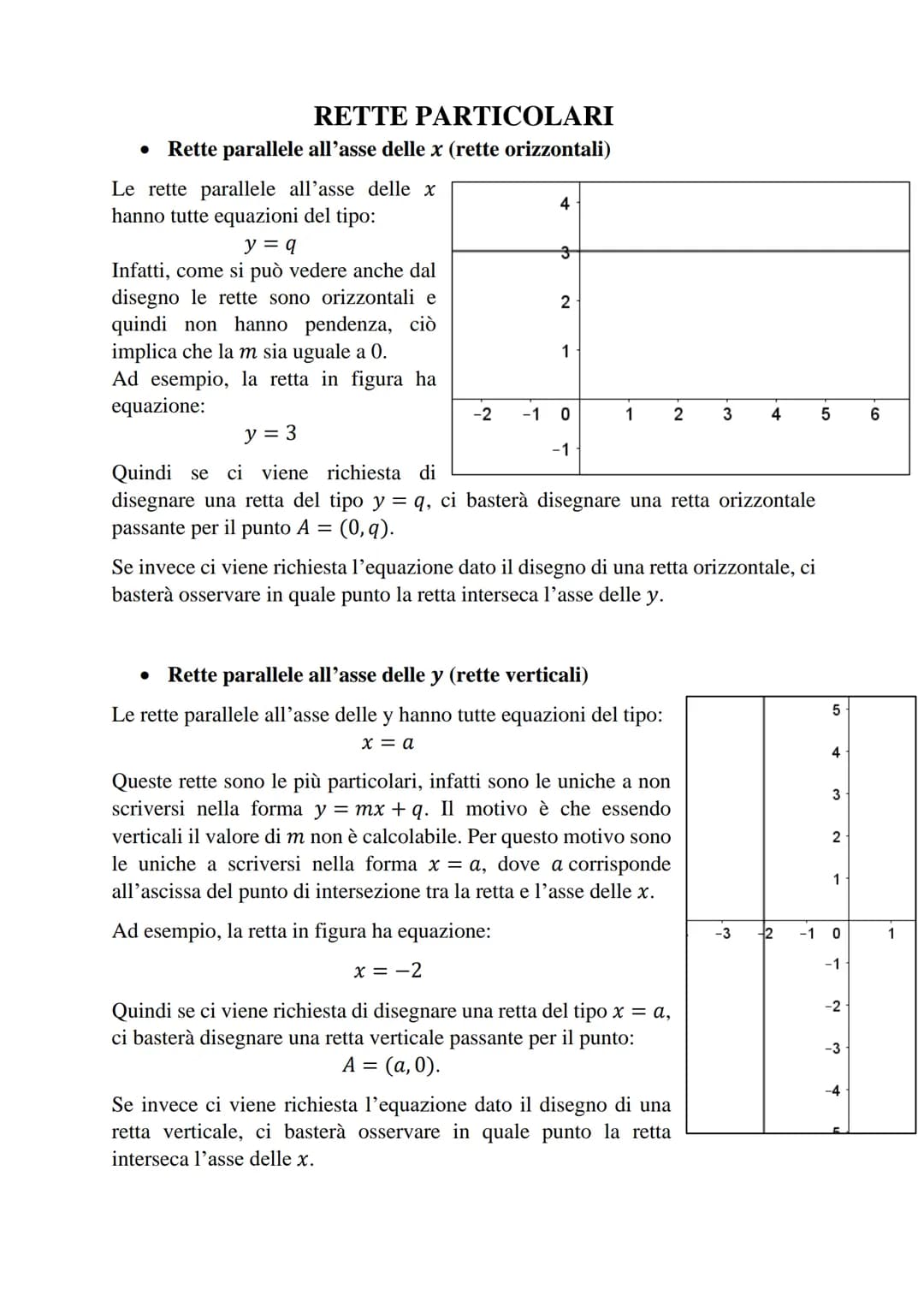LE RETTE
Equazione generica in forma esplicita di una retta:
y = mx + q
Che cos'è m (il coefficiente della x)?
m rappresenta la pendenza del