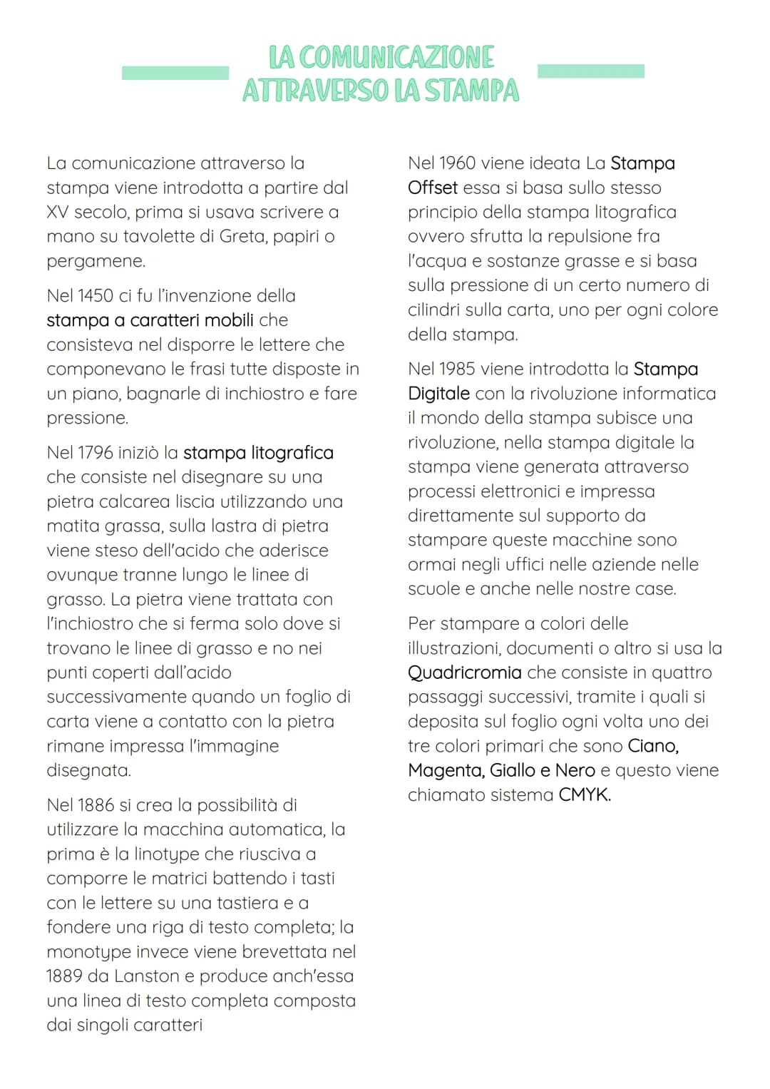 TECNOLOGIA - QUADRICROMIA
DELLA STAMPA
INTRODUZIONE
Ogni giorno noi comunichiamo in
diversi modi usando dei canali di
comunicazione che ci p
