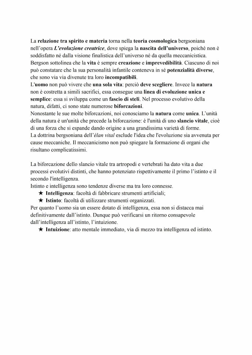 Lo spiritualismo: caratteri generali
Lo spiritualismo costituisce la prima tra le varie forme di reazione al positivismo,
accentuando l'inte