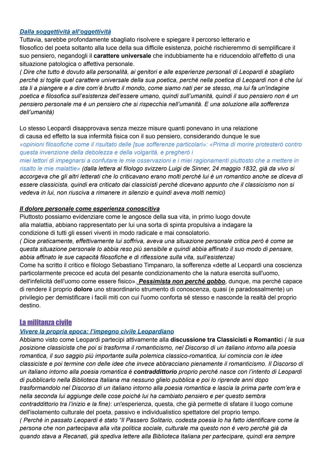 LEOPARDI
INTRODUZIONE A LEOPARDI
Leopardi è una figura complessa sia come persona che come autore, complesso anche nel suo
pensiero e quindi