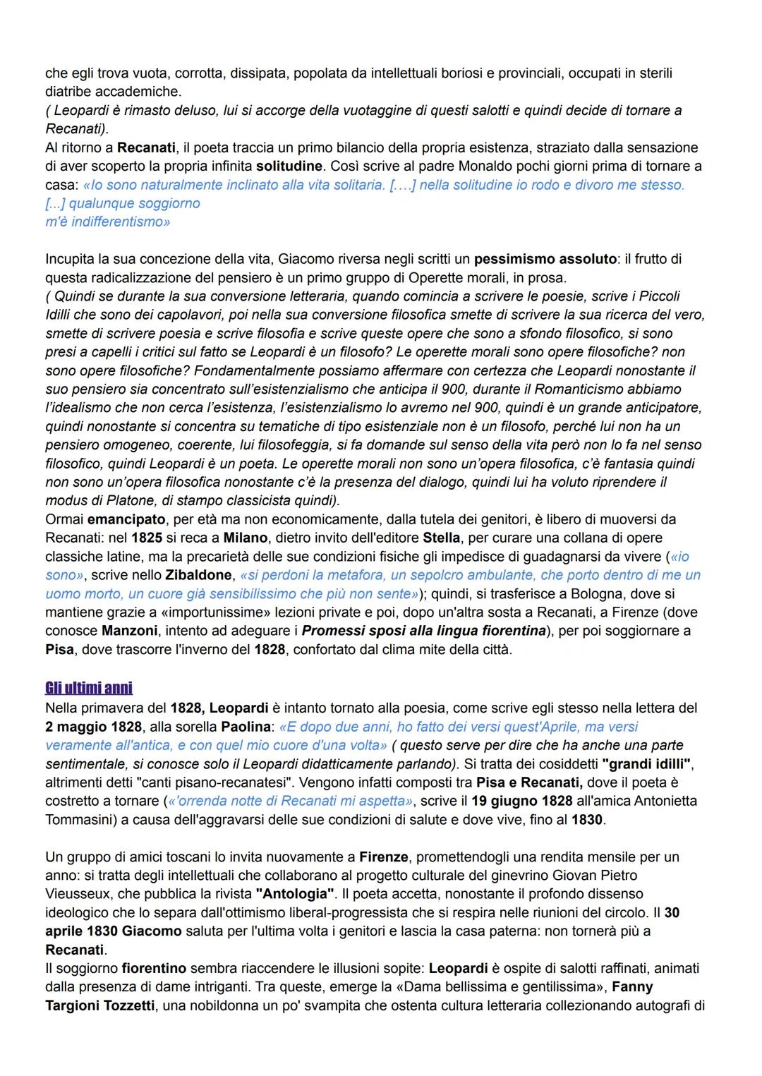 LEOPARDI
INTRODUZIONE A LEOPARDI
Leopardi è una figura complessa sia come persona che come autore, complesso anche nel suo
pensiero e quindi