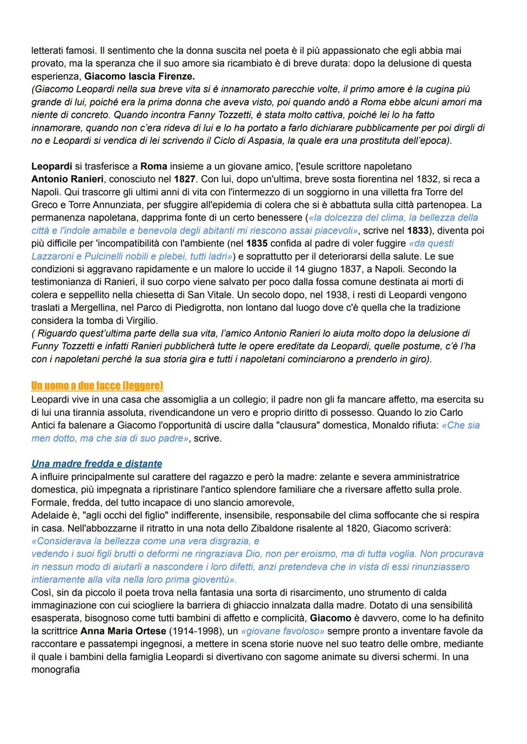 LEOPARDI
INTRODUZIONE A LEOPARDI
Leopardi è una figura complessa sia come persona che come autore, complesso anche nel suo
pensiero e quindi