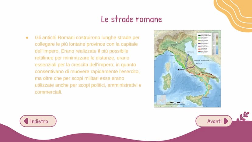 Strade e acquedotti
romani
Luce Joan Ruffato Introduzione
Le strade e gli acquedotti romani sono stati
ritrovati ancora oggi grazie all'impe