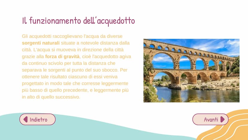 Strade e acquedotti
romani
Luce Joan Ruffato Introduzione
Le strade e gli acquedotti romani sono stati
ritrovati ancora oggi grazie all'impe