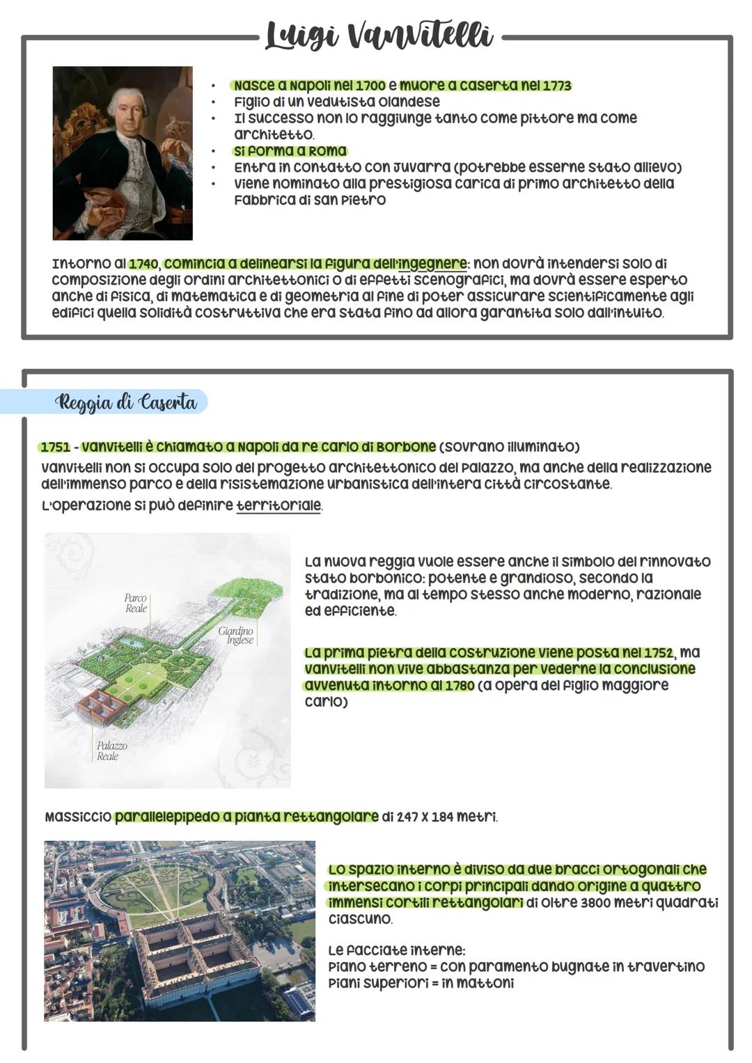 Reggia di Caserta
.
Intorno al 1740, comincia a delinearsi la figura dell'ingegnere: non dovrà intendersi solo di
composizione degli ordini 