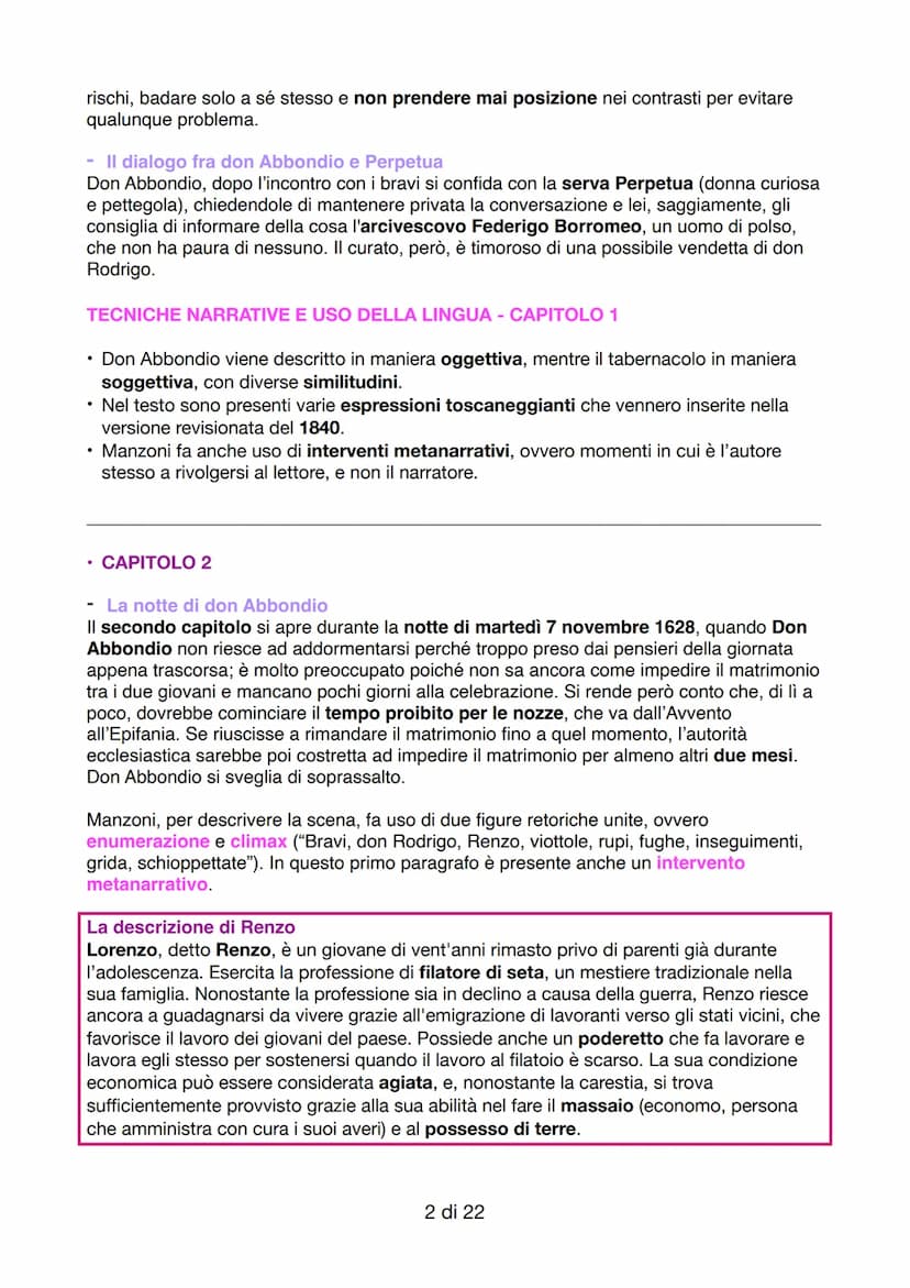 I PROMESSI SPOSI - RIASSUNTO CAPITOLI 1-12
• CAPITOLO 1
- Il territorio di Lecco
Il romanzo inizia con la descrizione della parte meridional