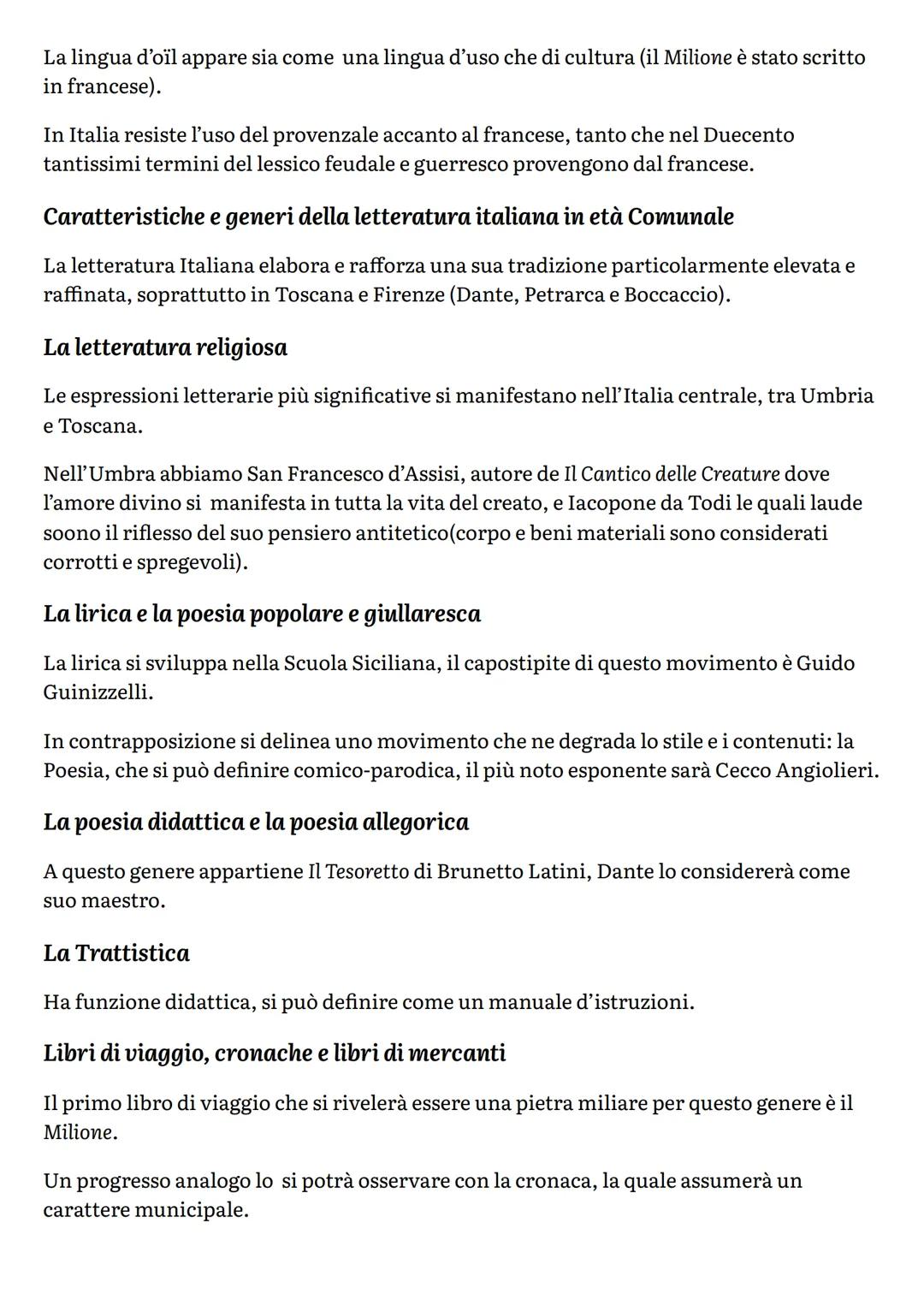 --- OCR Start ---
L'Età Comunale
In Italia
Con analisi de "Il cantico di Frate Sole"
La situazione Politica in Italia
Durante il Duecento e 
