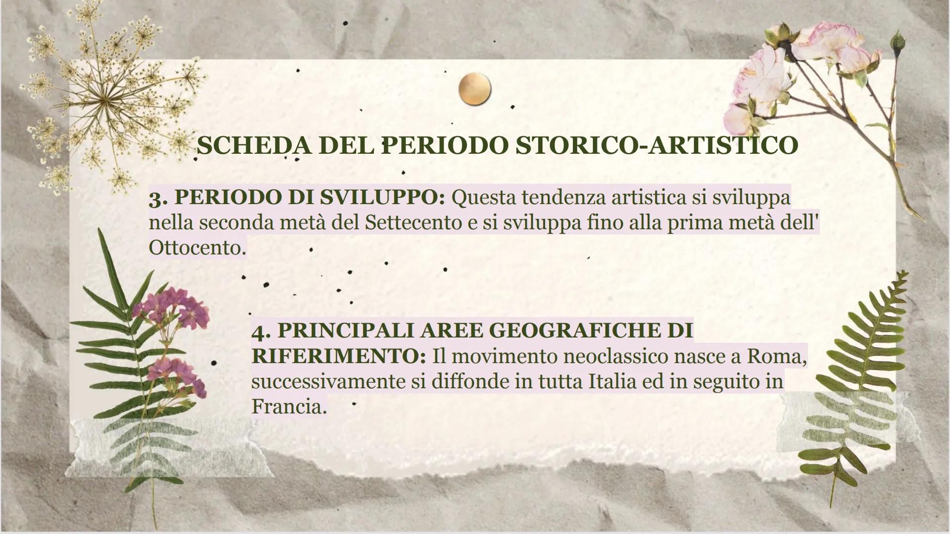 IL NEOCLASSICISMO
. &
(1750-1800)
AMORE E PSICHE
CANOVA ANTONIO (1787-1793)
Me SCHEDA DEL PERIODO STORICO-ARTISTICO
1. NOME DEL PERIODO: Neo
