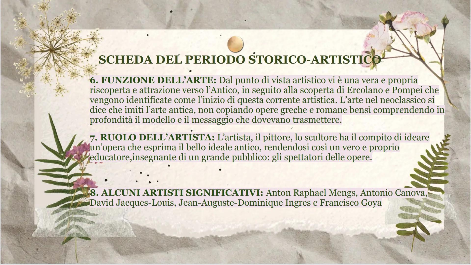 IL NEOCLASSICISMO
. &
(1750-1800)
AMORE E PSICHE
CANOVA ANTONIO (1787-1793)
Me SCHEDA DEL PERIODO STORICO-ARTISTICO
1. NOME DEL PERIODO: Neo