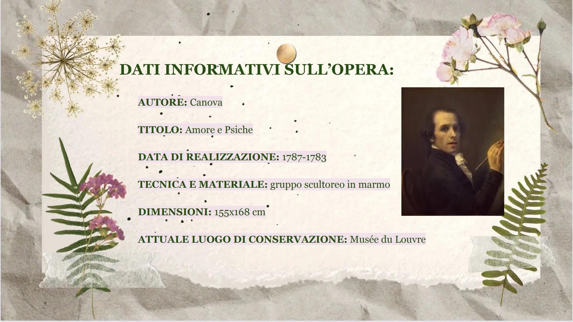 IL NEOCLASSICISMO
. &
(1750-1800)
AMORE E PSICHE
CANOVA ANTONIO (1787-1793)
Me SCHEDA DEL PERIODO STORICO-ARTISTICO
1. NOME DEL PERIODO: Neo