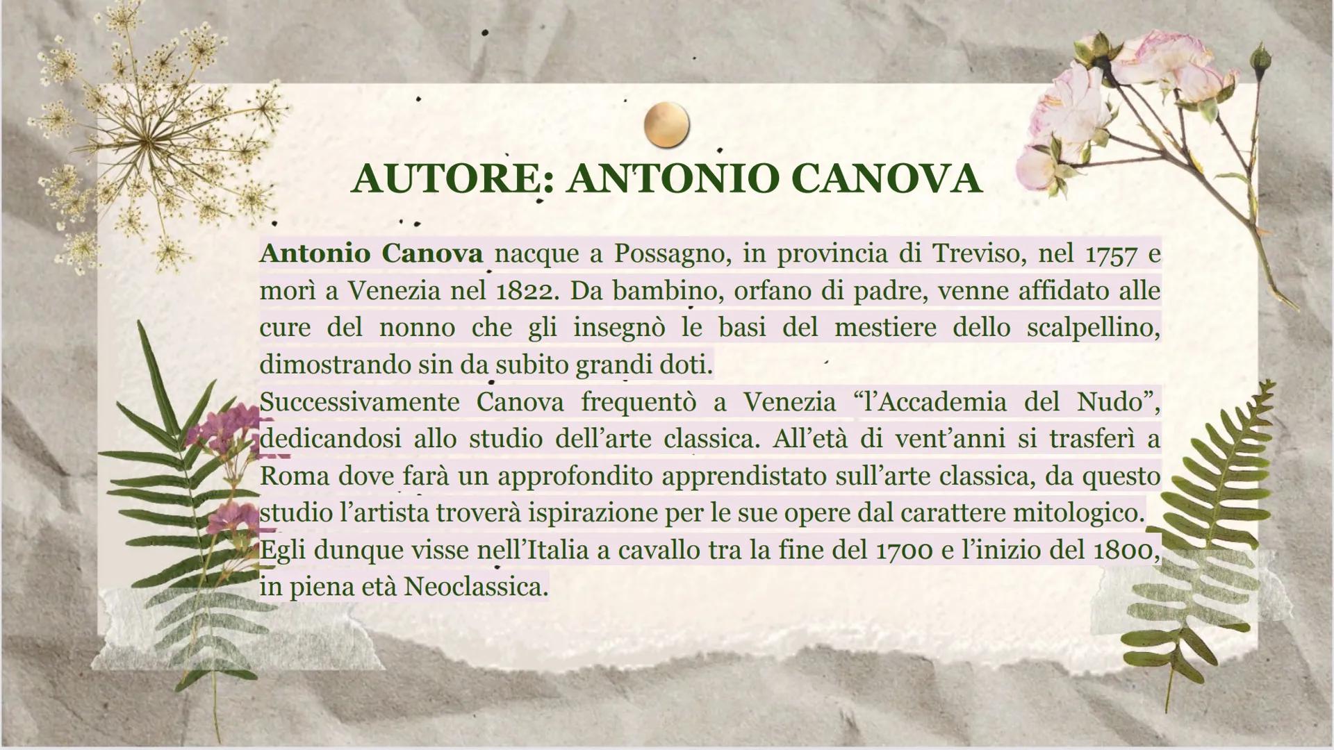 IL NEOCLASSICISMO
. &
(1750-1800)
AMORE E PSICHE
CANOVA ANTONIO (1787-1793)
Me SCHEDA DEL PERIODO STORICO-ARTISTICO
1. NOME DEL PERIODO: Neo
