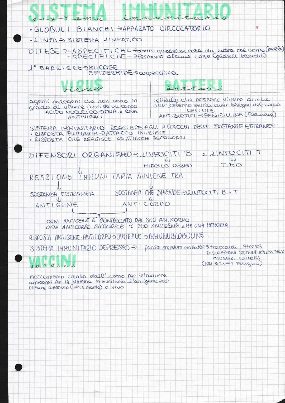 
<p>Il sistema immunitario è composto da globuli bianchi e fa parte dell'apparato circolatorio, mentre il sistema linfatico è coinvolto nel 