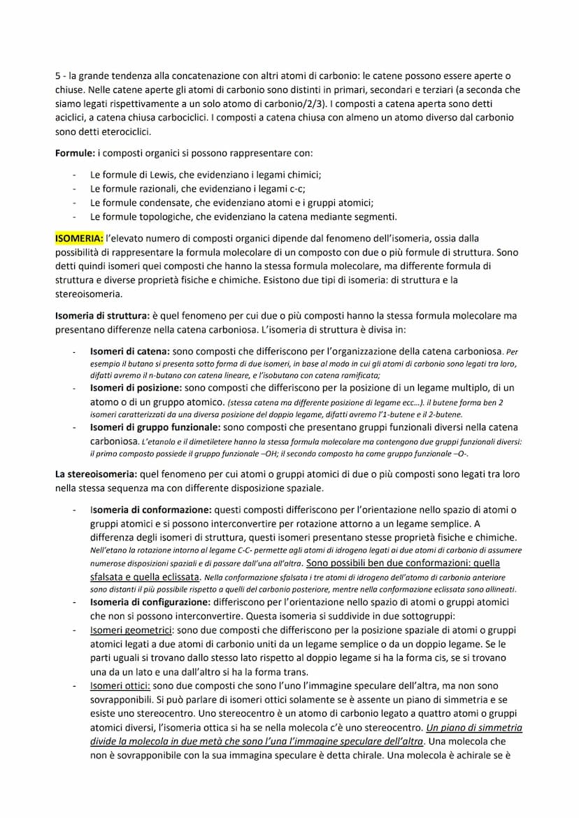 I COMPOSTI DEL CARBONIO: Il carbonio è un elemento chimico molto diffuso, che dà nome a uno specifico
ambito della chimica, ossia la chimica