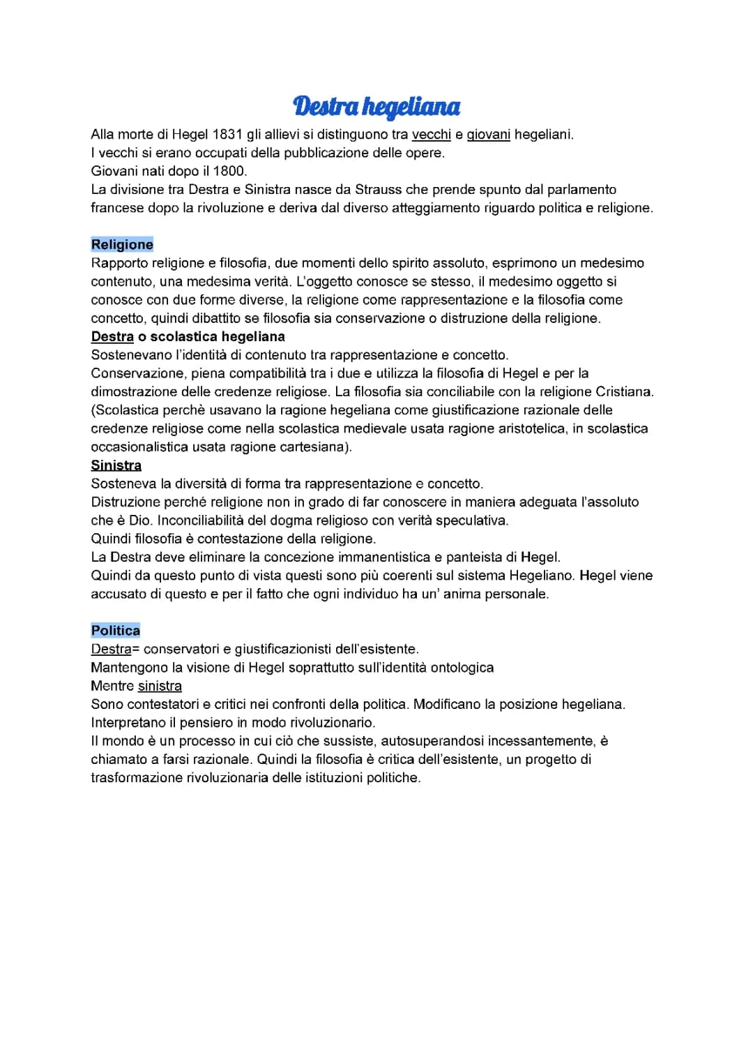 Destra e Sinistra hegeliana, Feuerbach, Marx e Manifesto del Partito Comunista