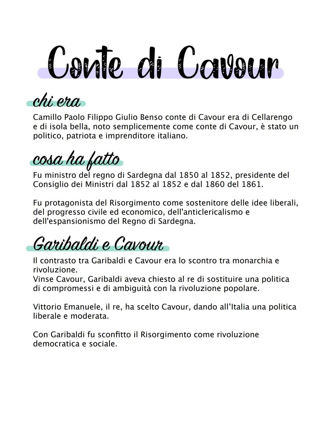 Conte di Cavour
chi era
Camillo Paolo Filippo Giulio Benso conte di Cavour era di Cellarengo
e di isola bella, noto semplicemente come conte