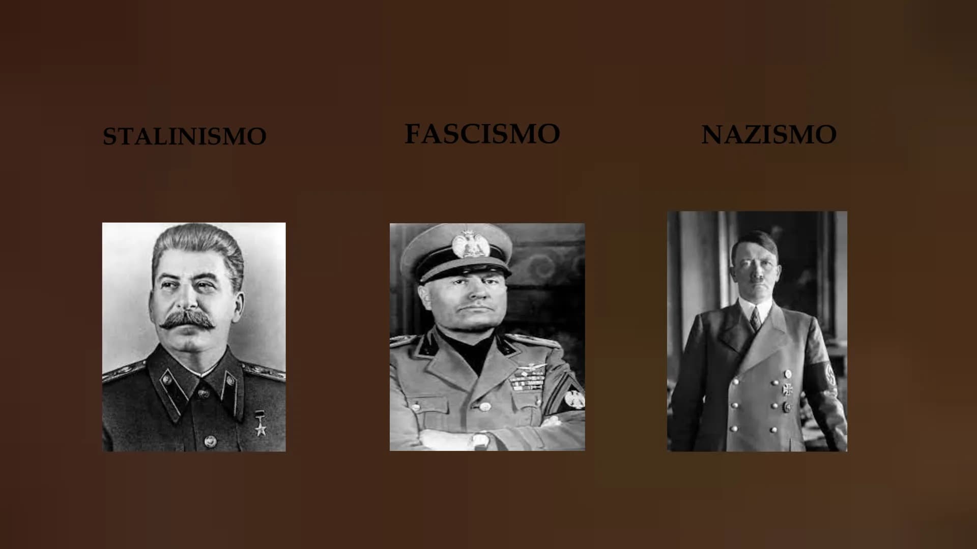 Ⓒ
S
TOTALITARISMO TOTALITARISMO
Il totalitarismo è un "sistema
politico autoritario in cui tutti i
poteri sono concentrati in un unico
parti