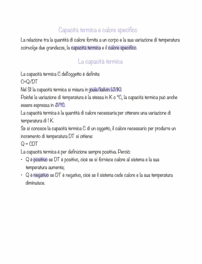 La temperatura e il calore
Il contatto di due persone con uno stesso oggetto risulta essere soggettivo. In fisica
la grandezza che ci da lo 