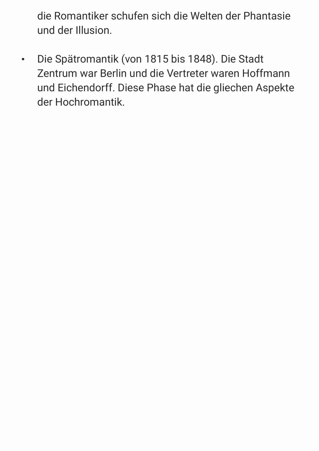 Die Romantik
Die Romantik war eine kulturelle Bewegung, die alle Gebiete
der Kunst betrifft. Sie entstand und entwickelte sich in
Deutschlan