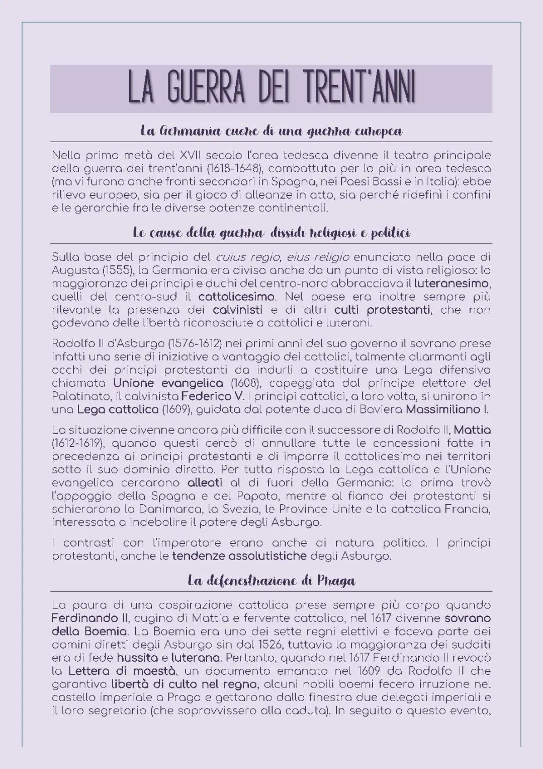 LA GUERRA DEI TRENT'ANNI 