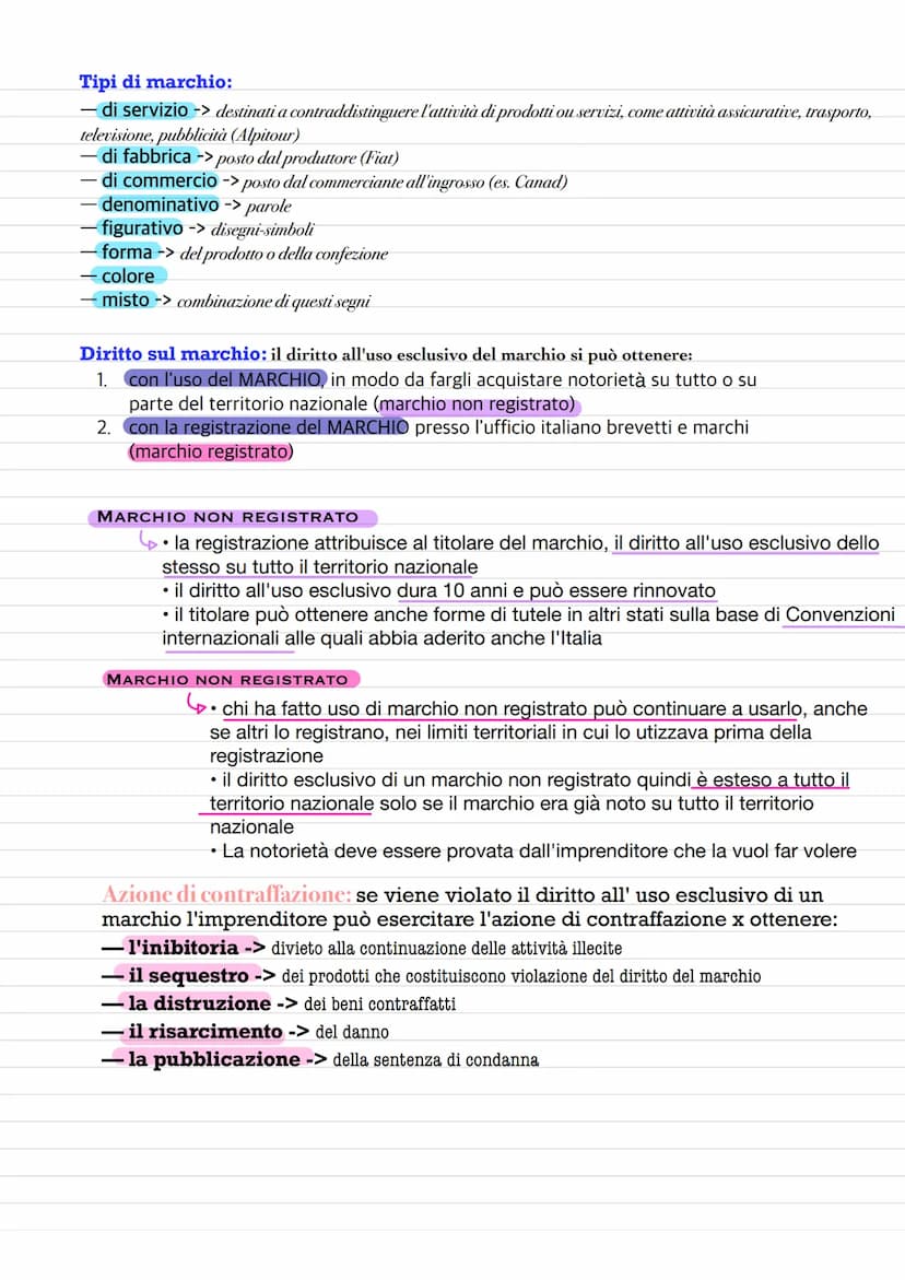 Azienda
•è il complesso dei beni organizzati dell'imprenditore x l'esercizio
dell'impresa (art. 2555 cc)
comprende beni materiali (beni mobi