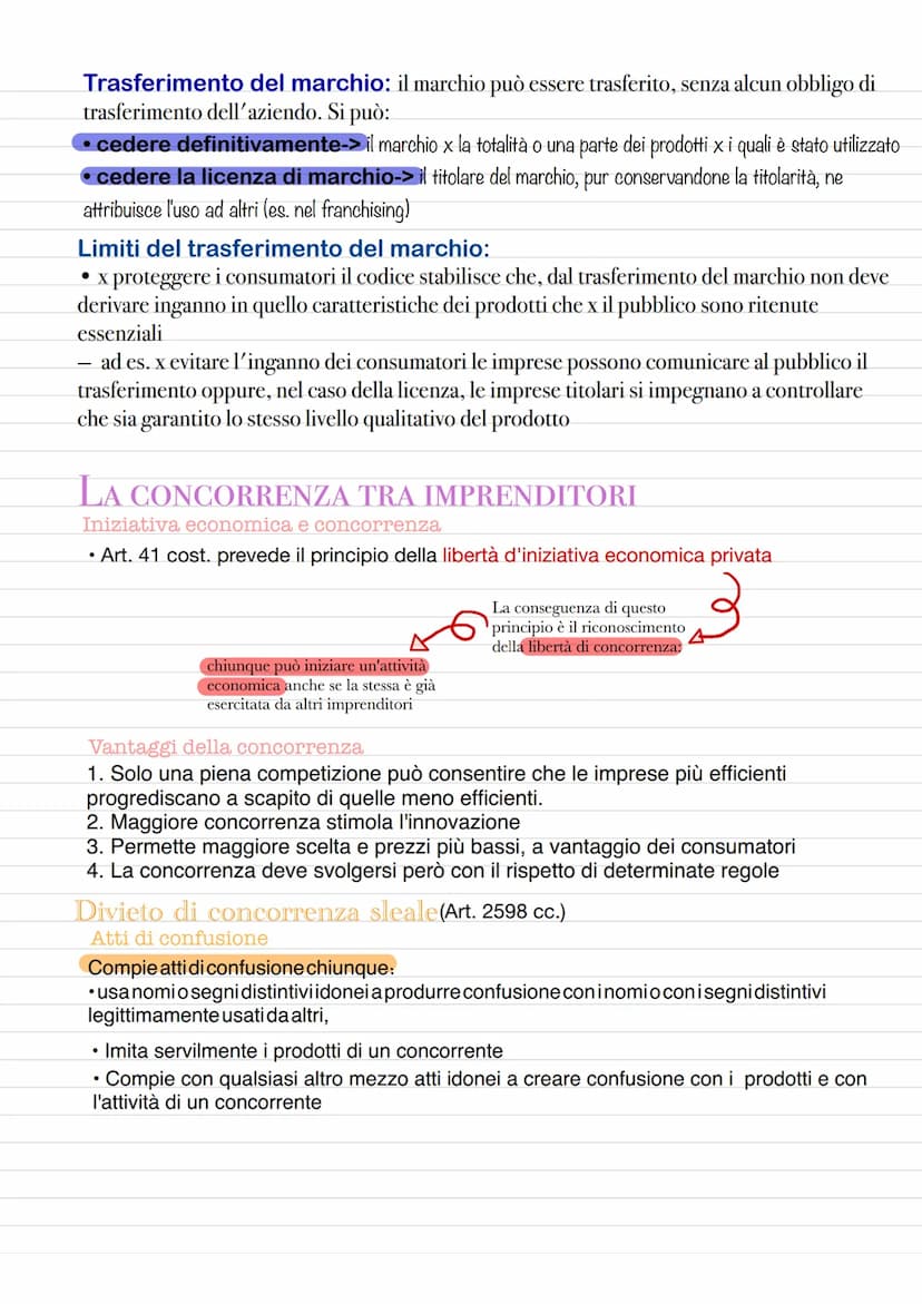 Azienda
•è il complesso dei beni organizzati dell'imprenditore x l'esercizio
dell'impresa (art. 2555 cc)
comprende beni materiali (beni mobi
