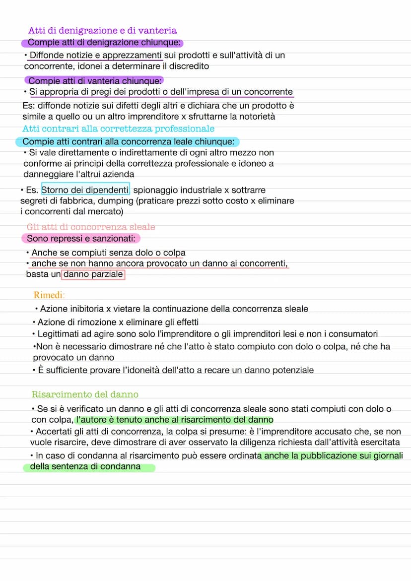 Azienda
•è il complesso dei beni organizzati dell'imprenditore x l'esercizio
dell'impresa (art. 2555 cc)
comprende beni materiali (beni mobi